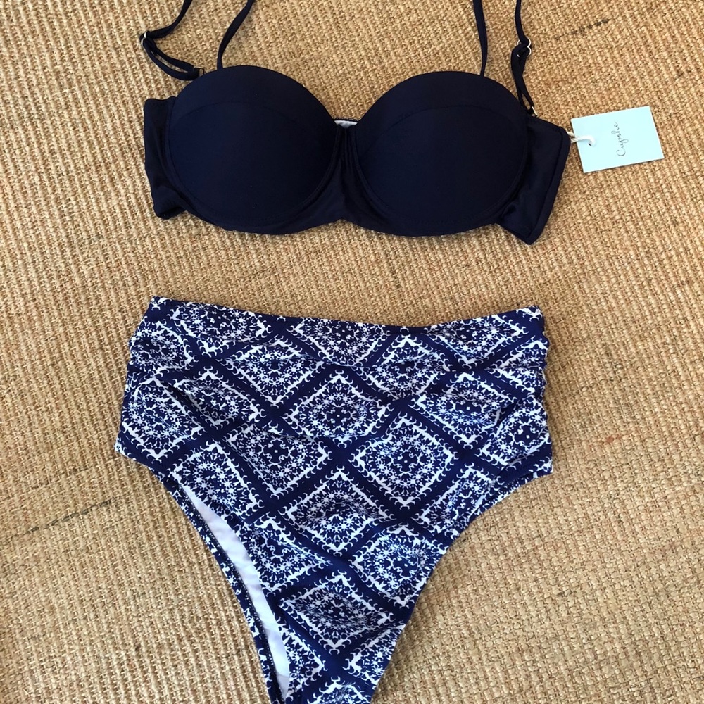 Cupshe I Know Funny high waisted bikini